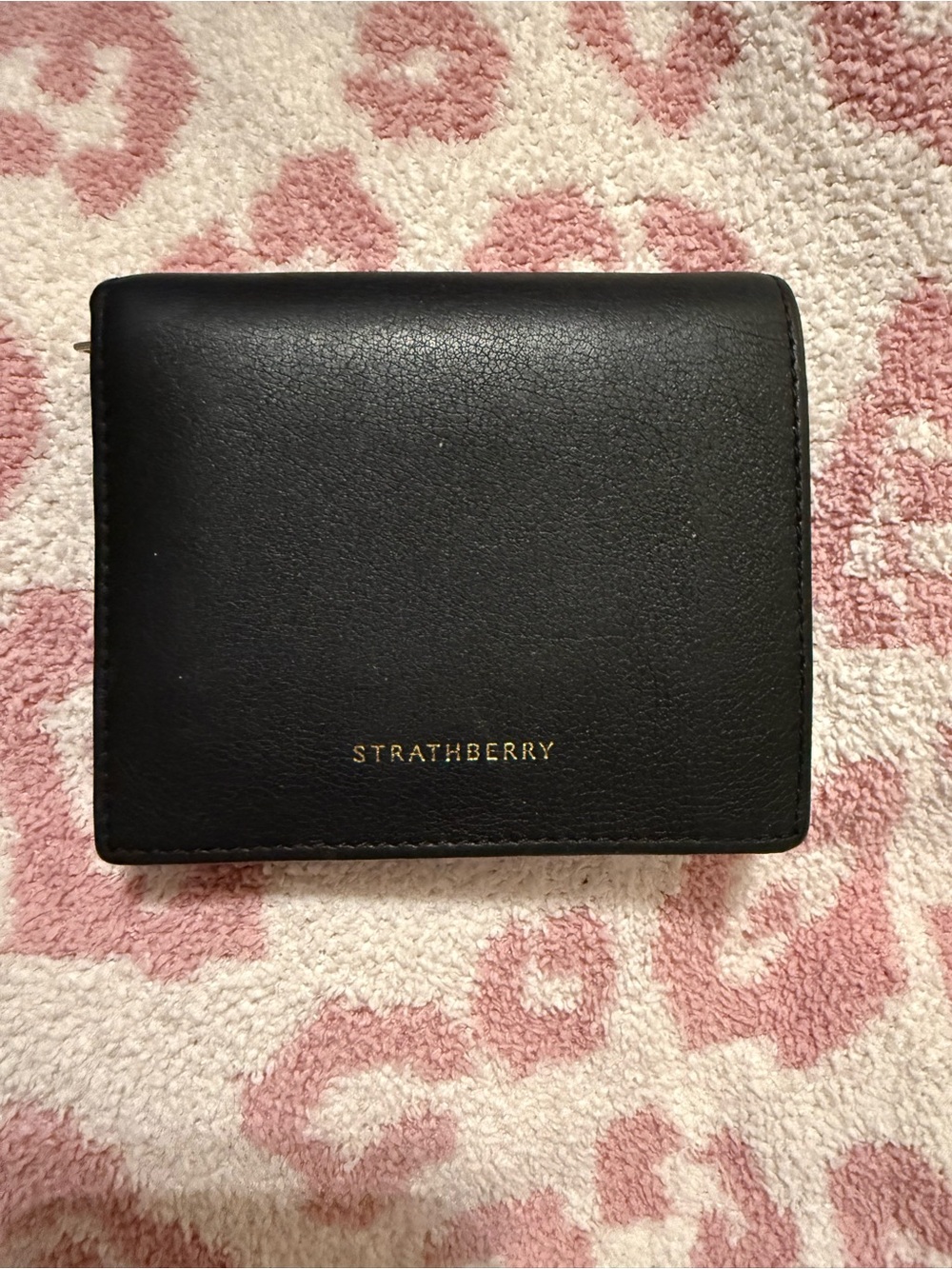 Strathberry Black Leather Walker Street Wallet